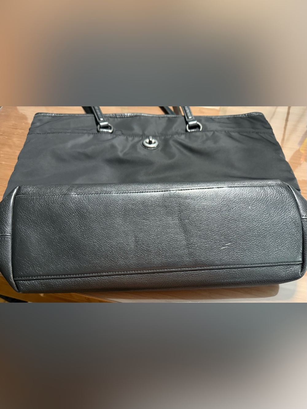 Coach Black Nylon and Leather Tote - Picture 2 of 5